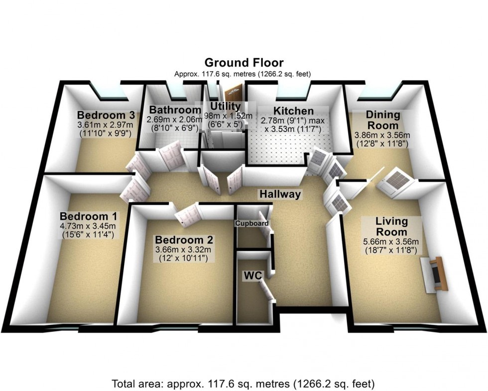 Floorplan for Silver Street, Cheddar