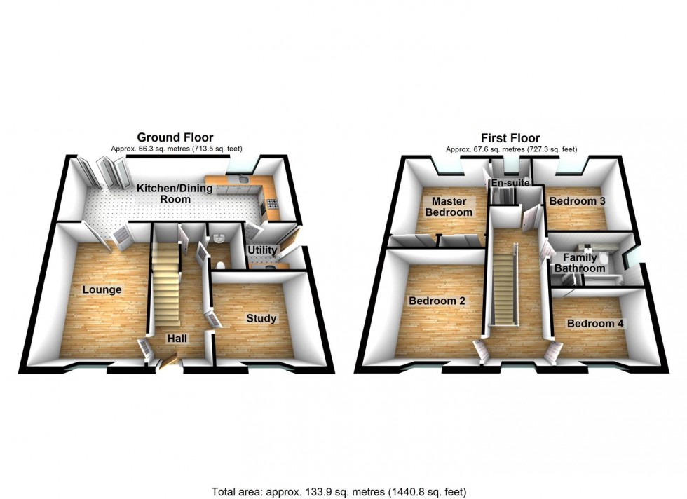 Floorplan for Longfield Drive, Wedmore