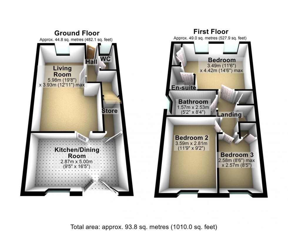 Floorplan for Oak Close, Cheddar