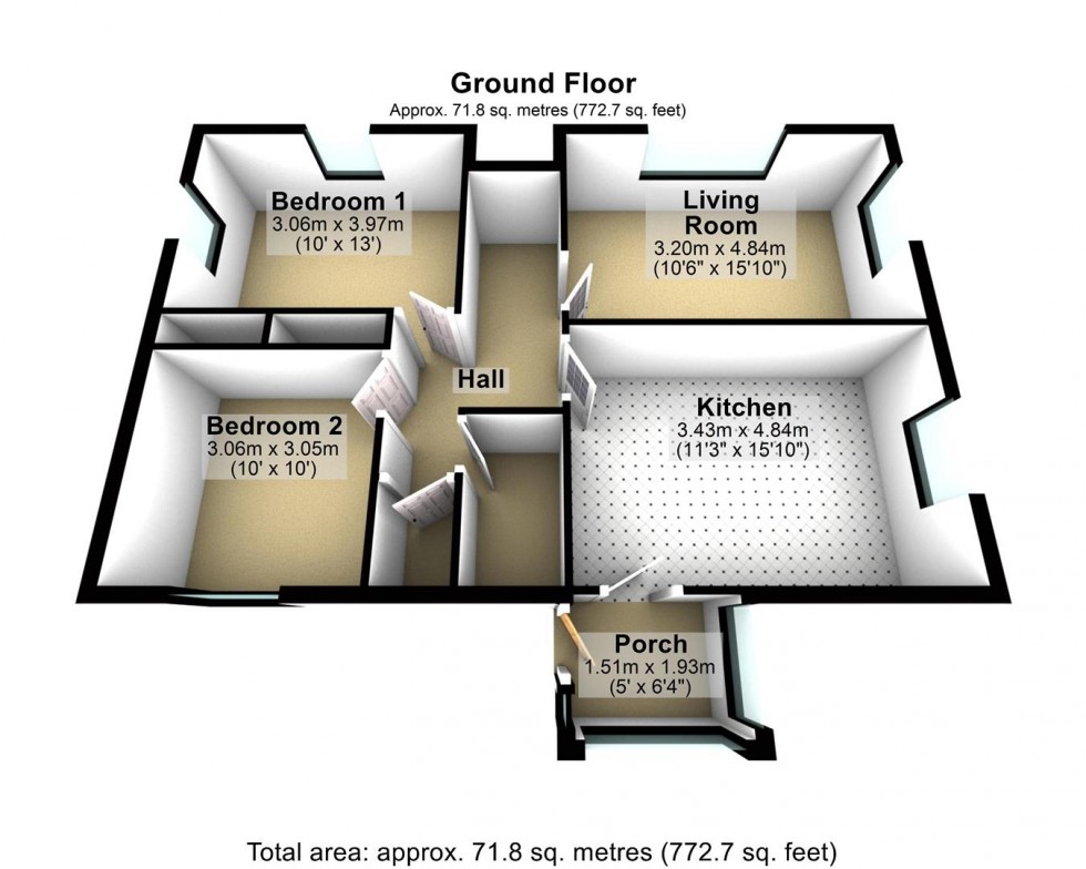 Floorplan for The Causeway, Mark, Highbridge