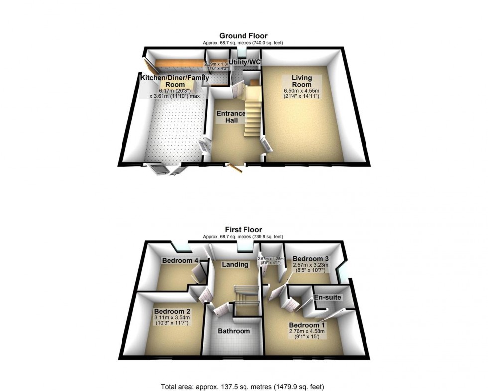 Floorplan for Chestnut Avenue, Axbridge