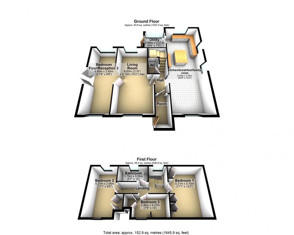 Floorplan for Big Tree Close, Compton Bishop, Axbridge