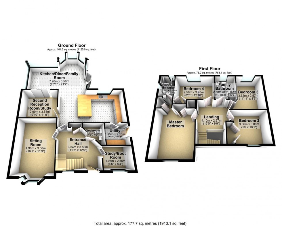 Floorplan for Hippisley Drive, Axbridge