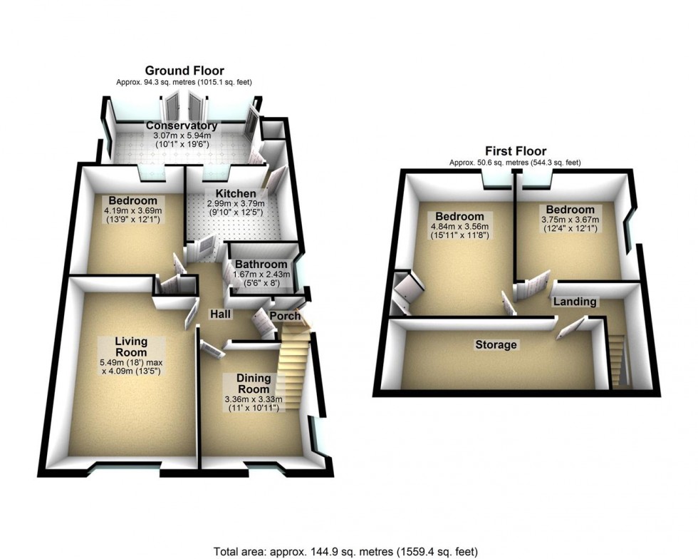 Floorplan for St. Andrews Road, Cheddar
