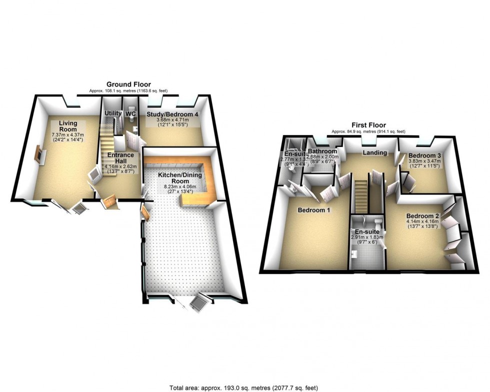 Floorplan for Back Lane, Draycott, Cheddar