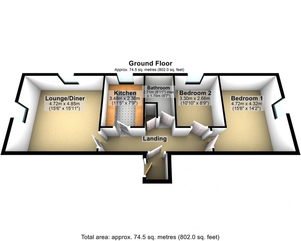 Floorplan for St. Johns Court, Axbridge