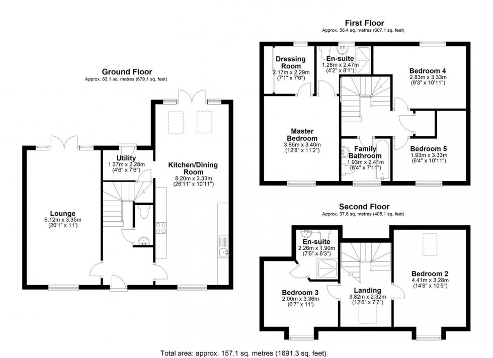Floorplan for Littlewood Way, Cheddar