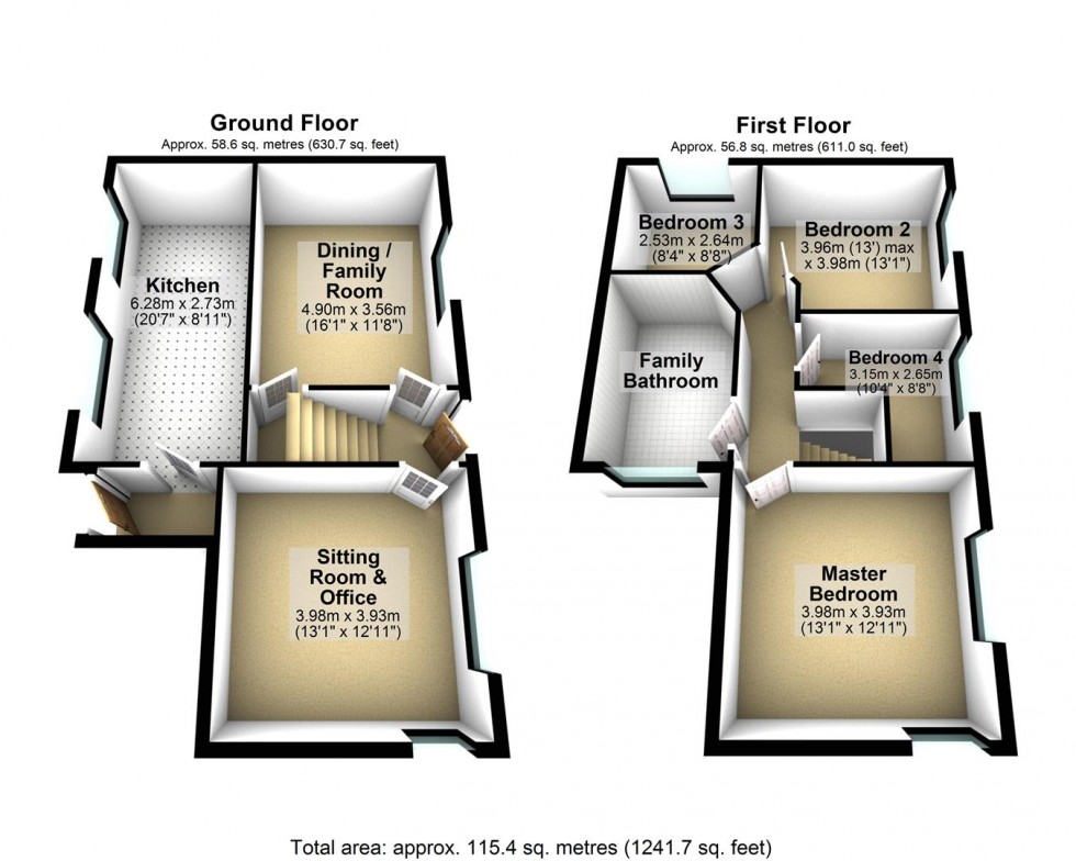 Floorplan for Notting Hill Way, Lower Weare, Axbridge