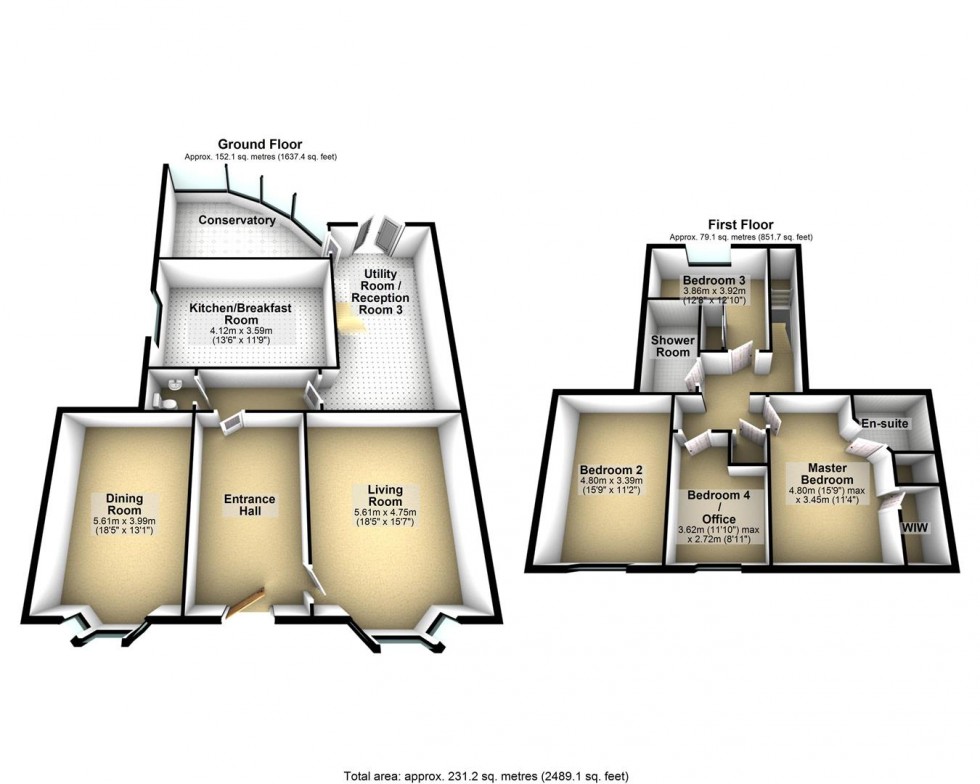 Floorplan for Glanville Road, Wedmore
